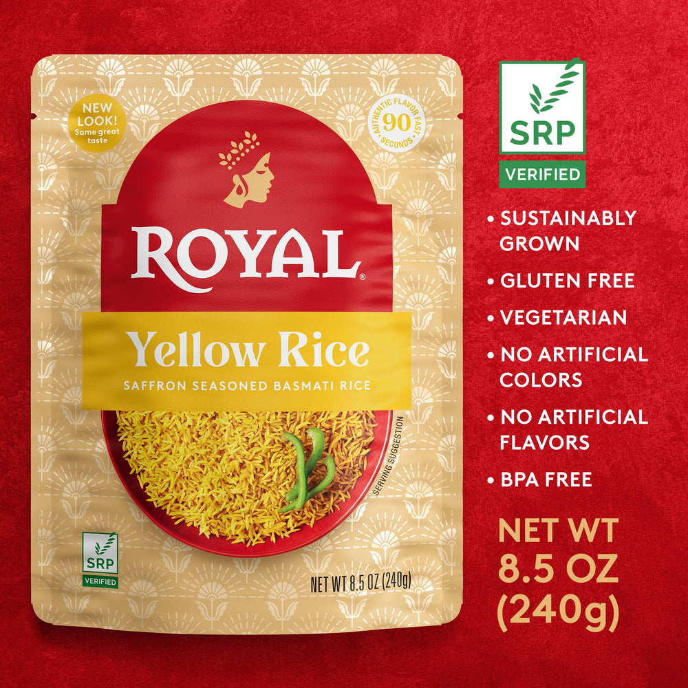 Royal saffron-turmeric seasoned basmati close-up highlighting color and aroma.