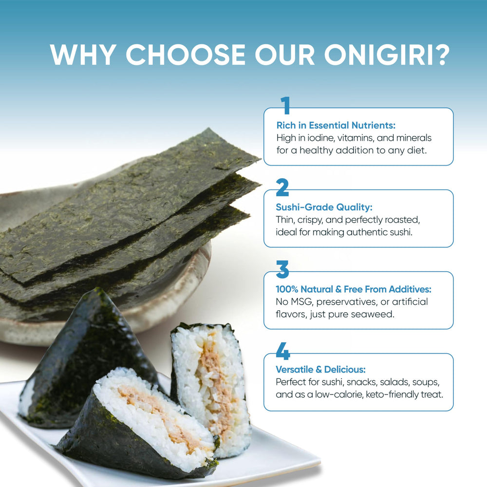 Royal Seafood Distribution sushi wraps for bento provide convenient, tidy seaweed options.