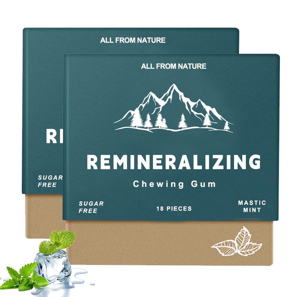 Royalee remineralizing gum front pack highlighting eco-friendly packaging for daily fresh breath.
