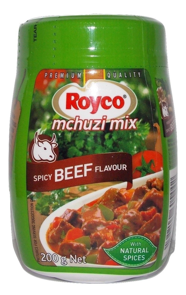 Royco Mchuzi Mix beef flavor 200g pack-of-2, convenient for quick hearty stews.