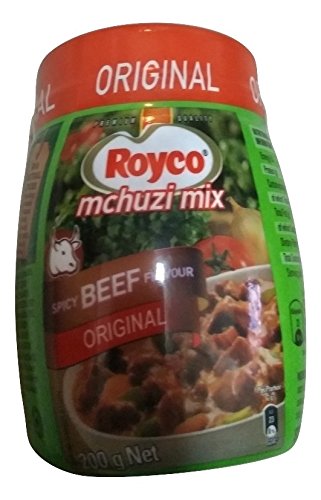 Royco Mchuzi Mix ingredients layout emphasizes herbs and spices for savory coatings.