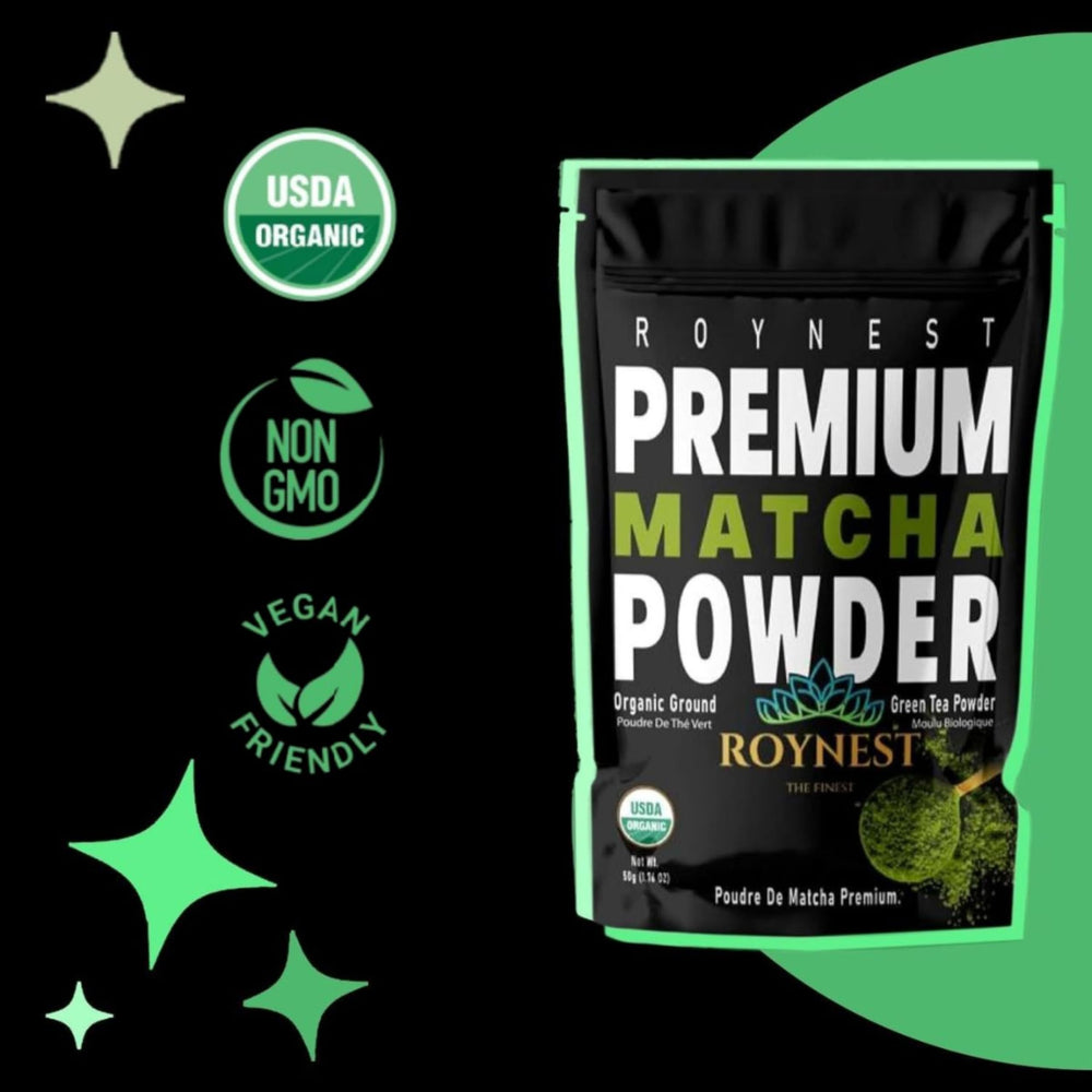 Roynest baking with matcha powder adds flavor and color