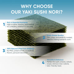 RSD Crispy nori sheets perfect for sushi wraps.
