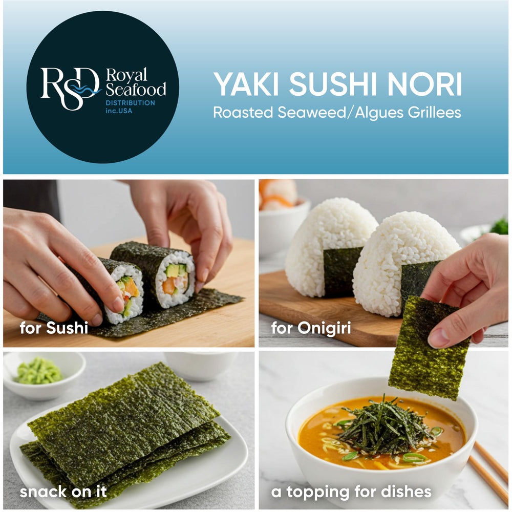 RSD Organic nori sheets for versatile snacks and recipes.
