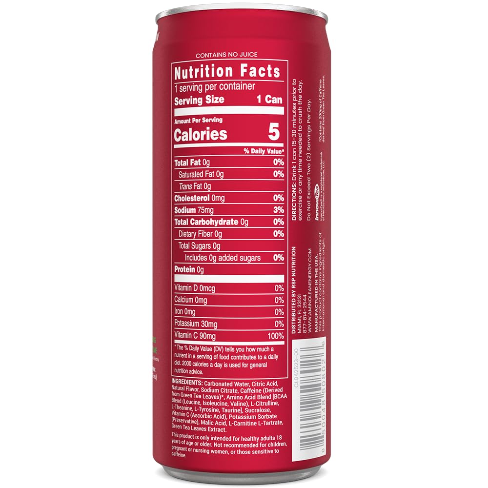 AminoLean pours into glass showcasing Cherry Lime flavor and carbonation
