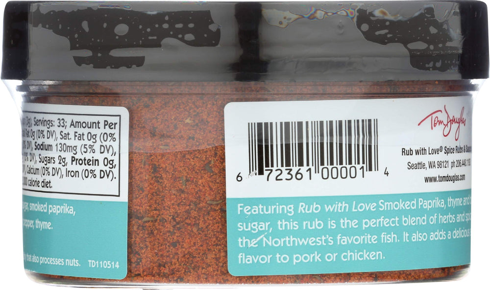 Rub with Love smoky paprika and thyme enhance grilled fish.