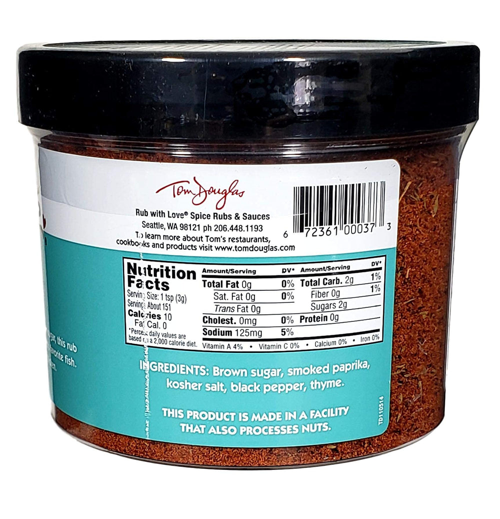 Rub with Love salmon rub plated salmon with savory herbs.