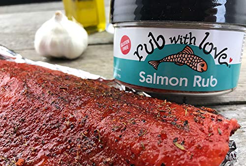 Rub with Love salmon rub recipe included for easy cooking ideas.