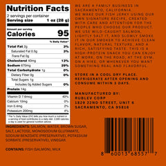 Rublev Salmon Jerky smoked texture shows chewy, flavorful bite for active days.