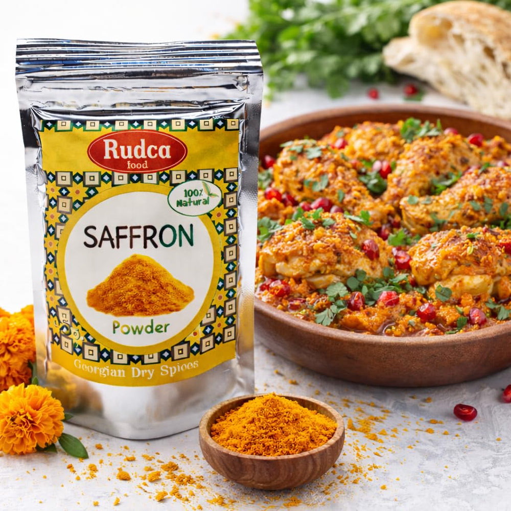 Rudca Food saffron tea infusion illustrates aromatic beverage options