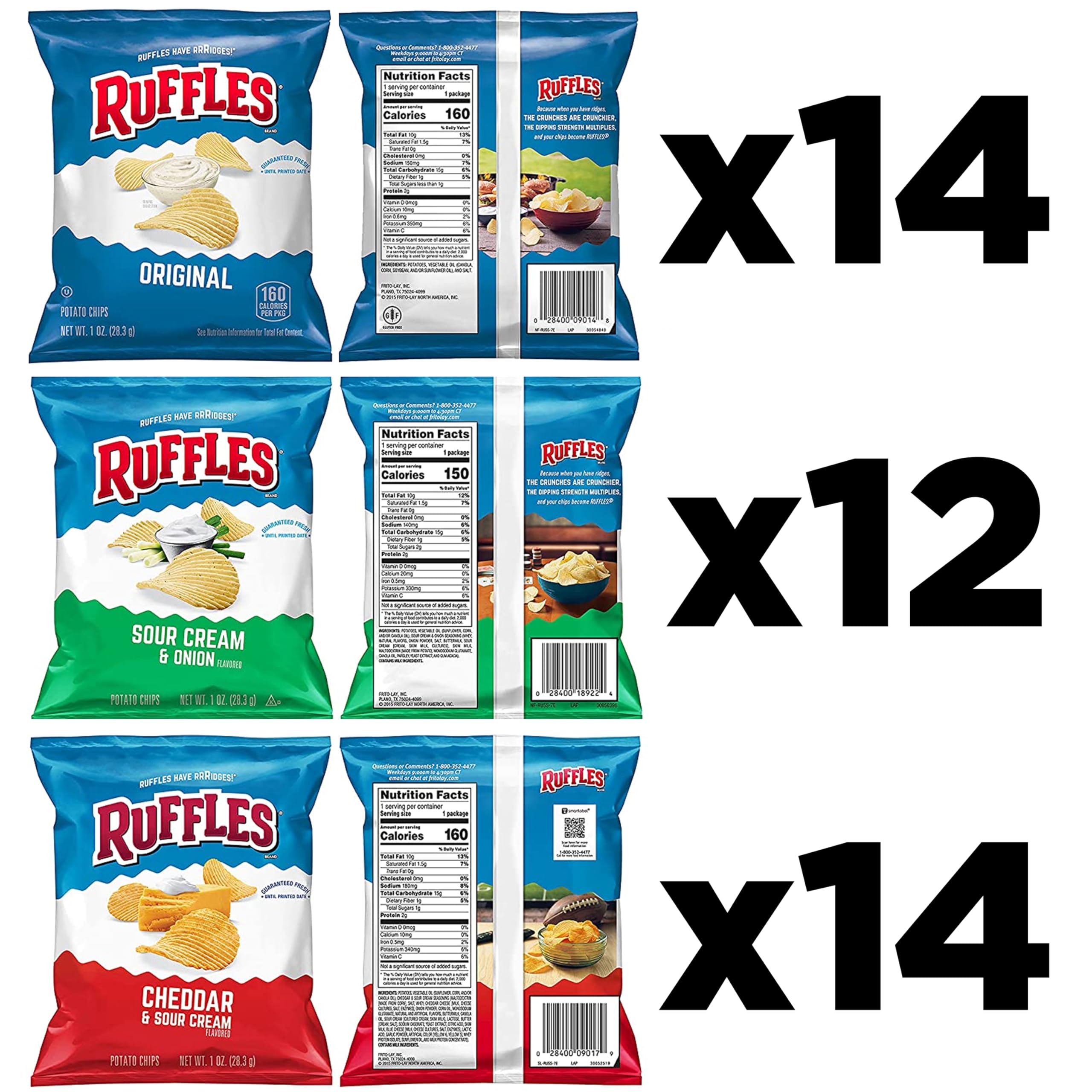 Ruffles Original chips bag showcases classic flavor for anytime munching