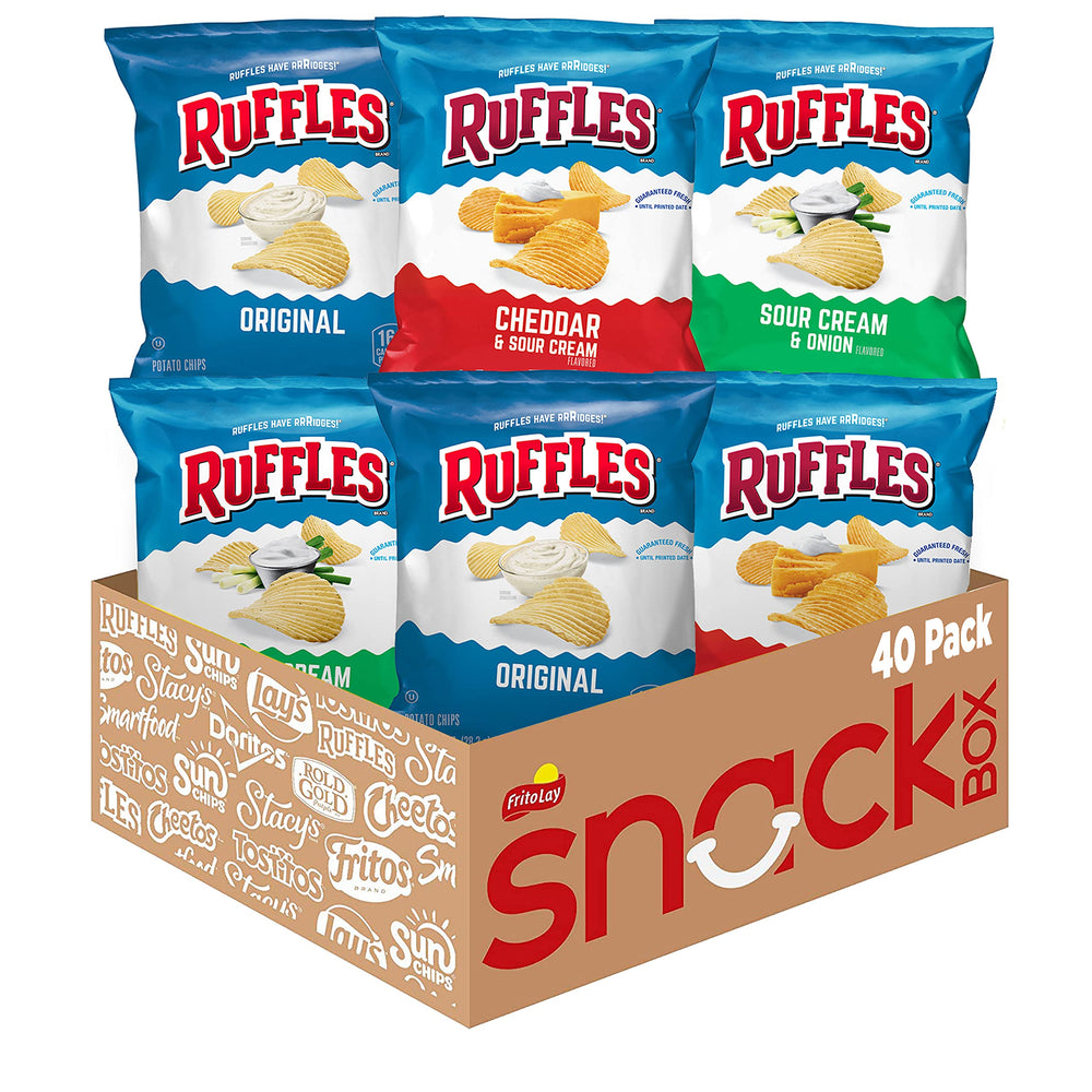 Ruffles Variety Pack 40-count bags for convenient on-the-go snacking