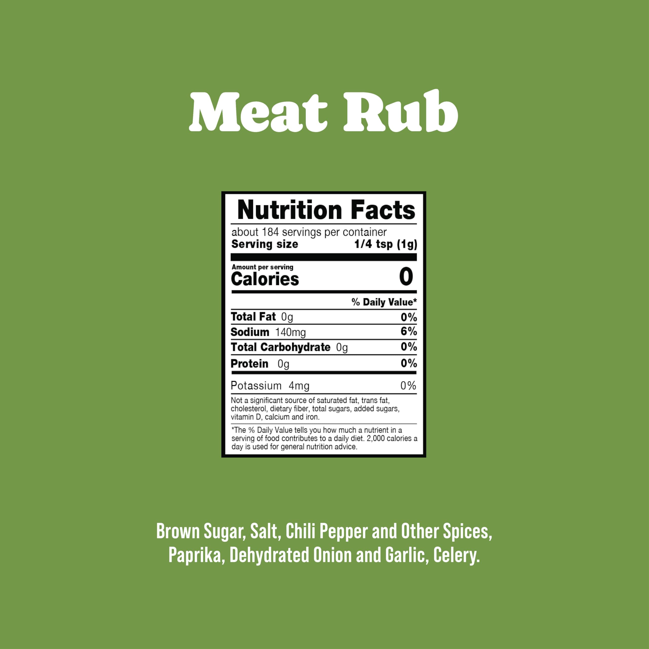 Rufus Teague Meat Rub bottle front showcases US-made Kansas City flavor.
