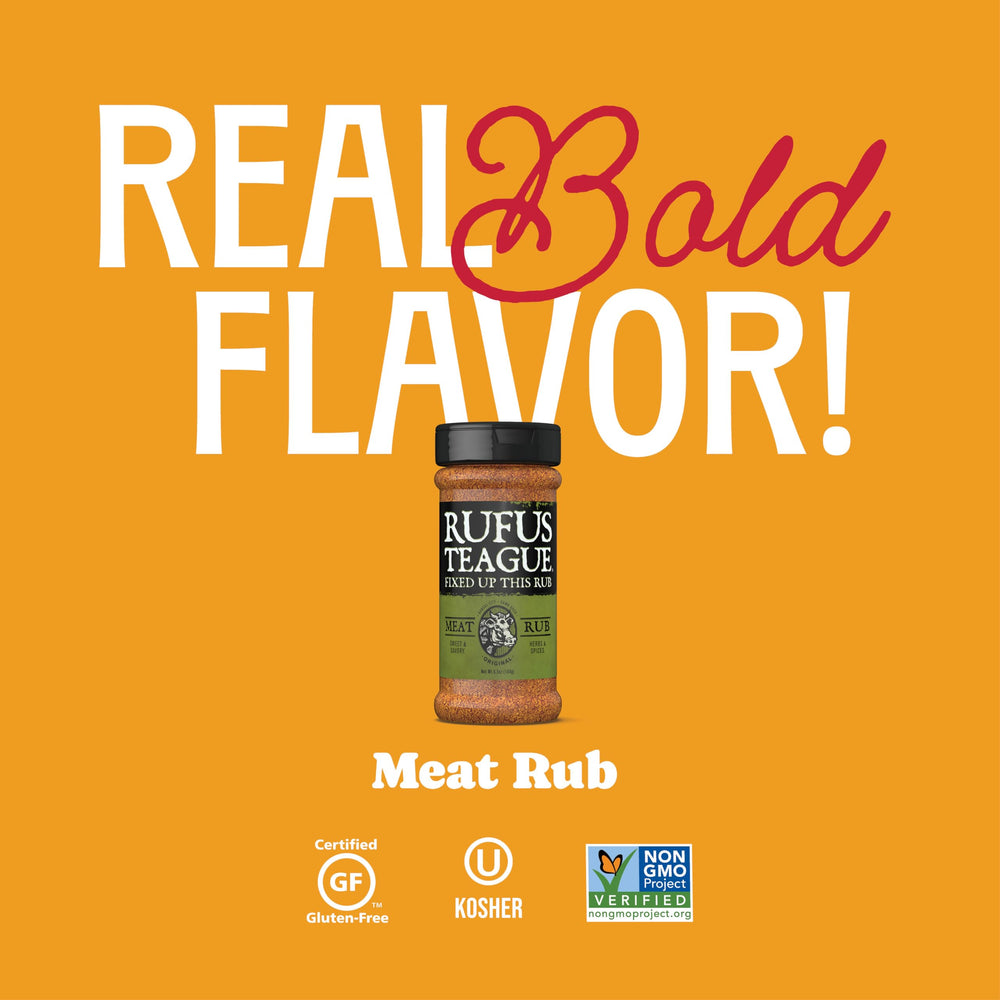 Rufus Teague Meat Rub granules close-up show even texture and consistency.