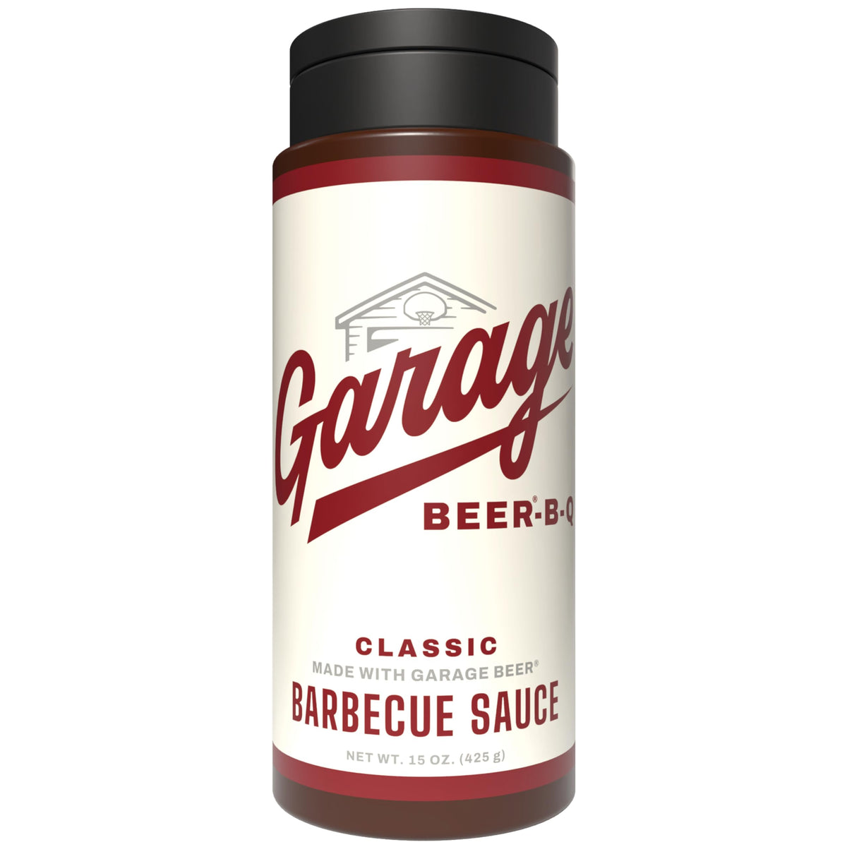 Rufus Teague Official Garage Beer Sauce bottle ready for grilling and gifting.