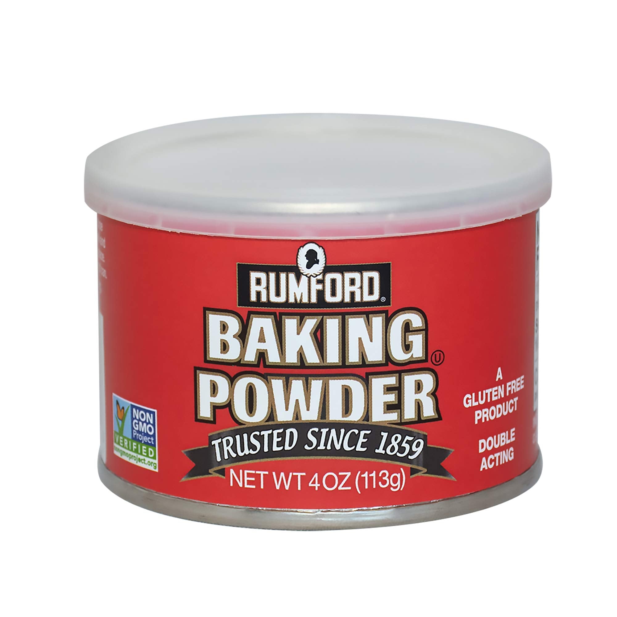Rumford baking powder shows Non-GMO verification for trusted recipes.