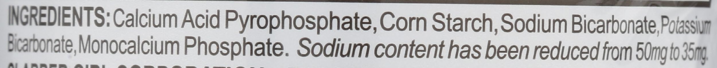 NON-GMO seal on Rumford reduced-sodium baking powder