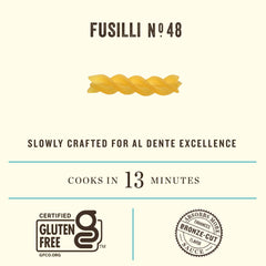Rummo brown rice and corn pasta ingredients in bowl for gluten-free meals