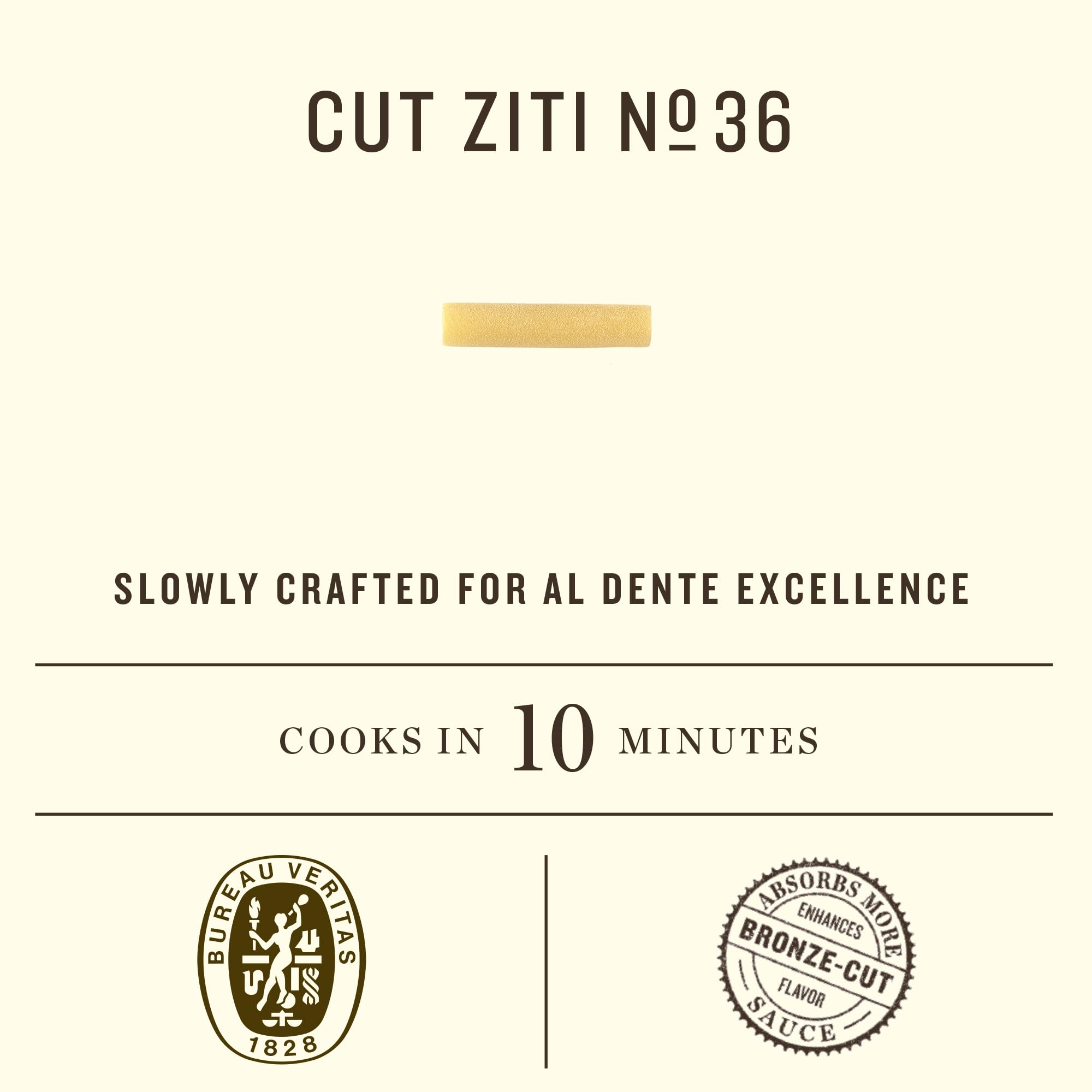 Rummo Cut Ziti N.36 cooking ten minutes for quick weeknight meals