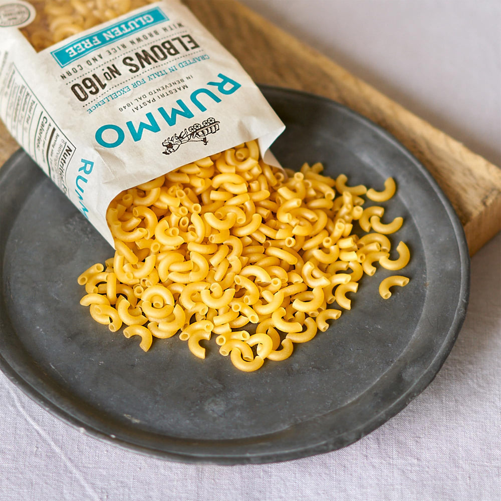 Rummo pasta made in Bevento, southern Italy, reflecting Italian culinary craft.