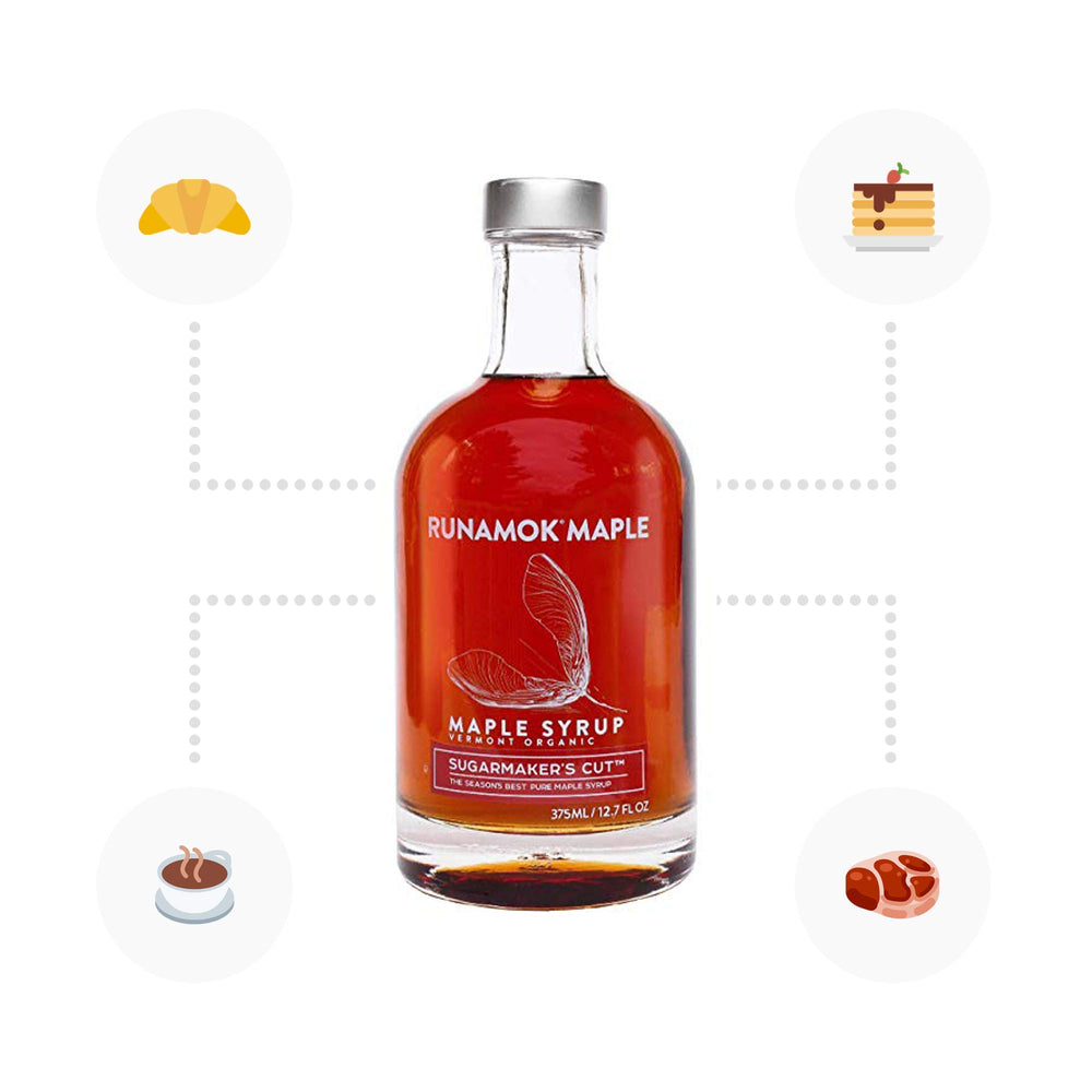 Runamok Maple Syrup amber pour ideal for cocktails and glazes.