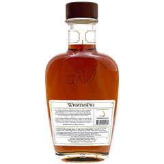 Runamok WhistlePig bottle pour highlights whiskey influence enhancing maple sweetness.