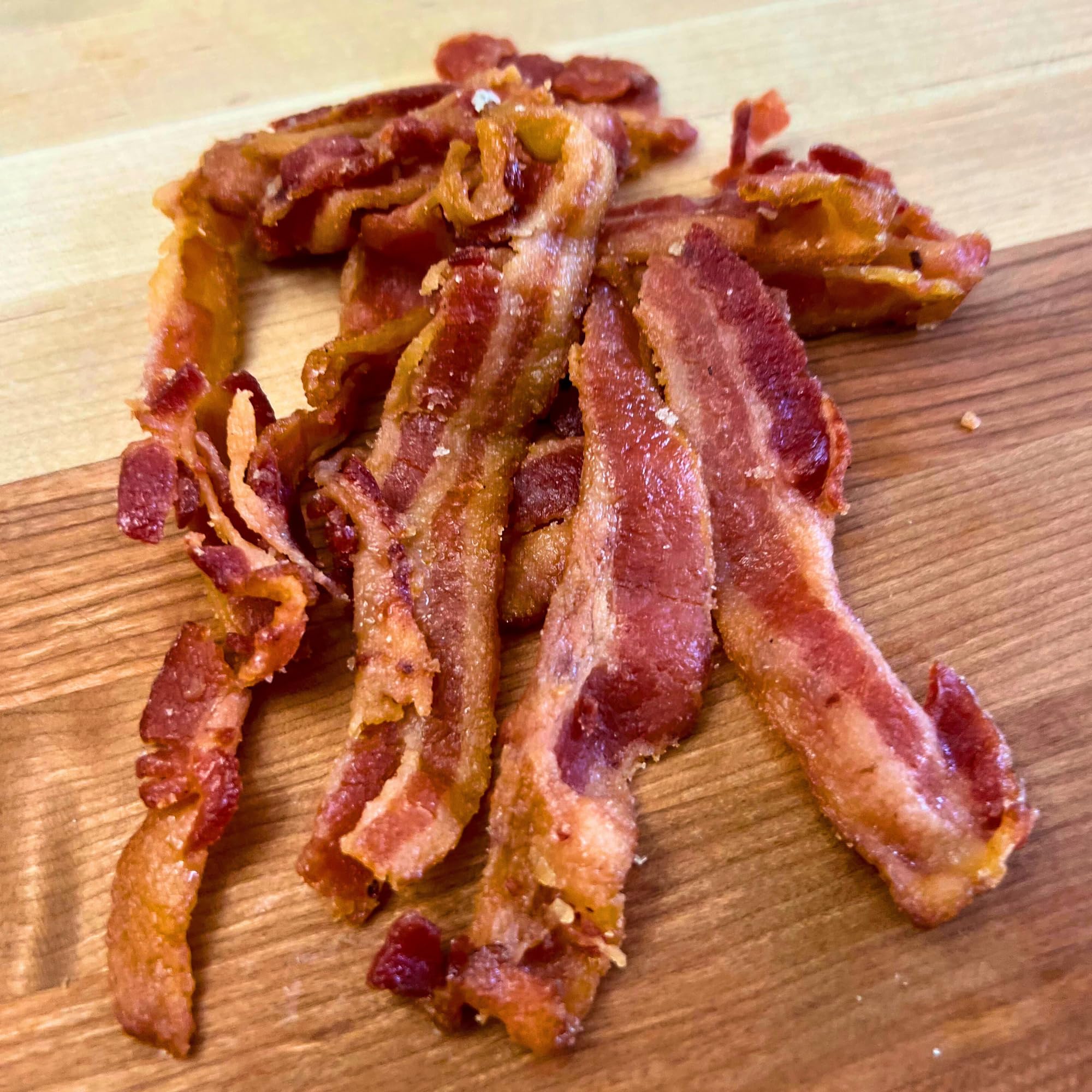 Nutrition facts card for RunninWild maple bacon jerky