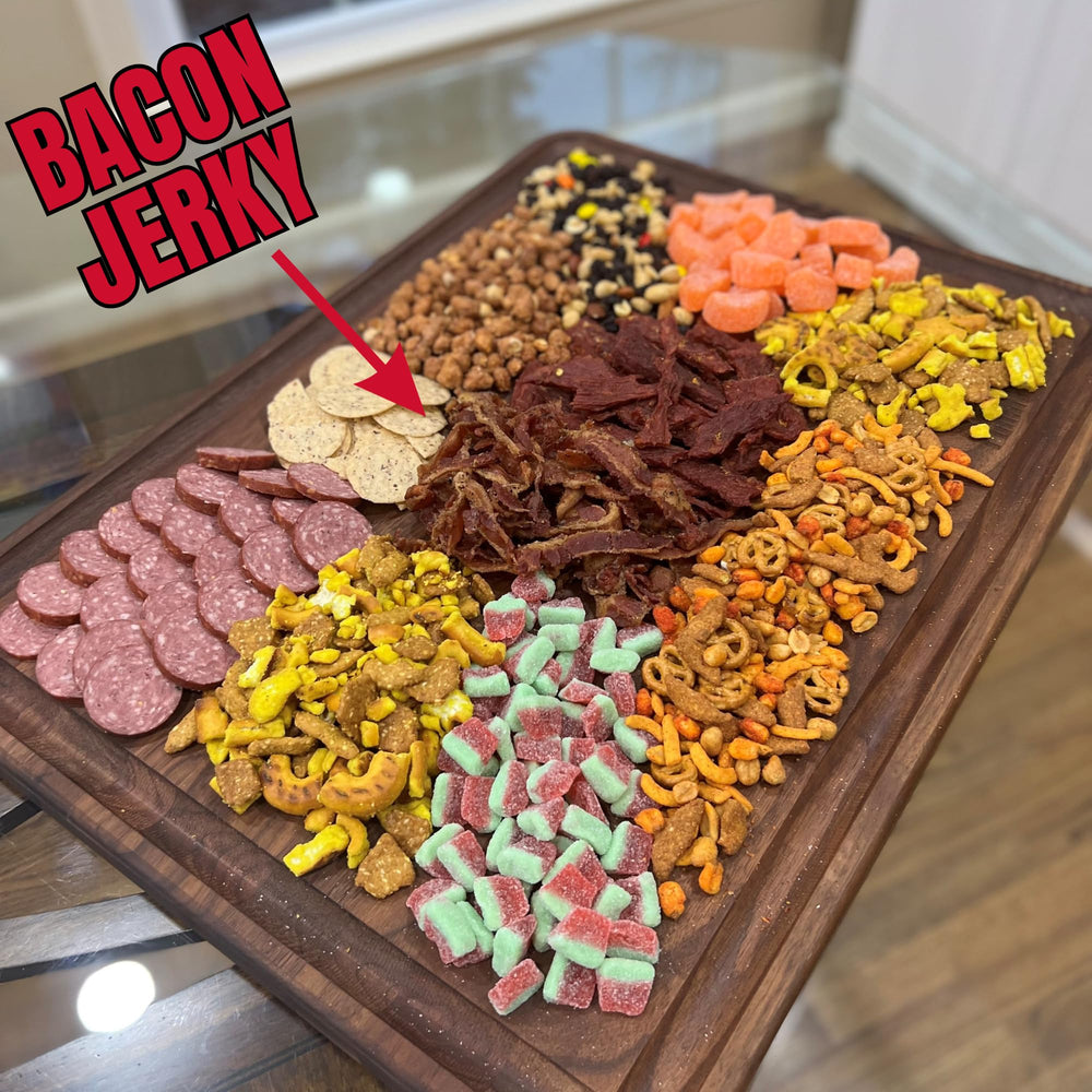 Nutrition label view of RunninWild maple bacon jerky