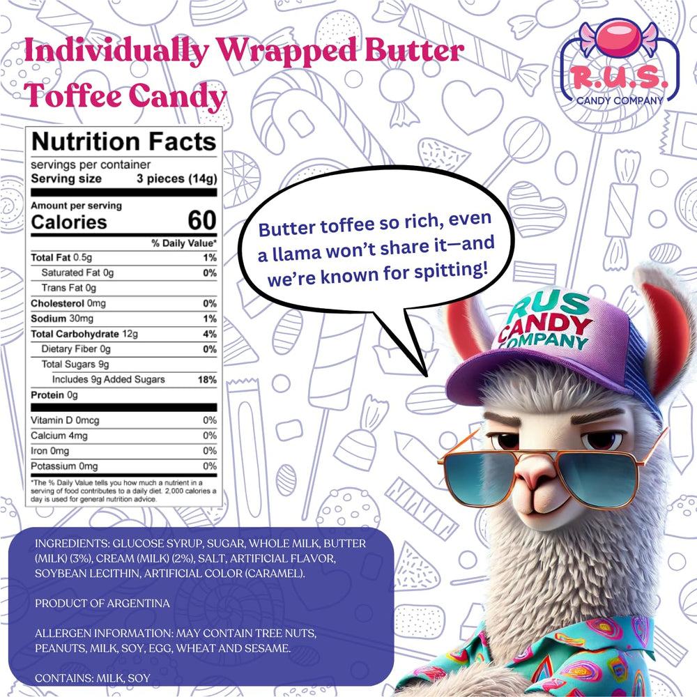 R.U.S. Candy Butter Toffee – crunchy texture, perfect for sharing at gatherings.