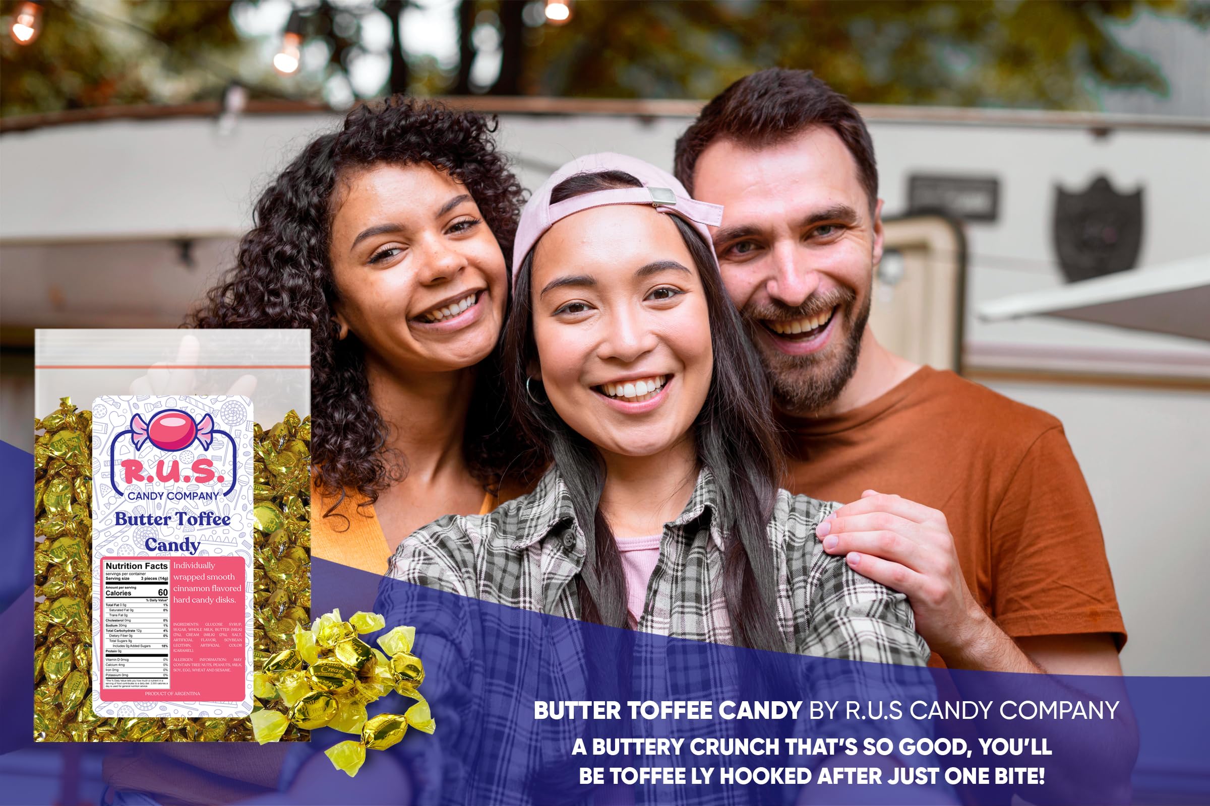 R.U.S. Candy Butter Toffee – rich flavor to savor after meals.