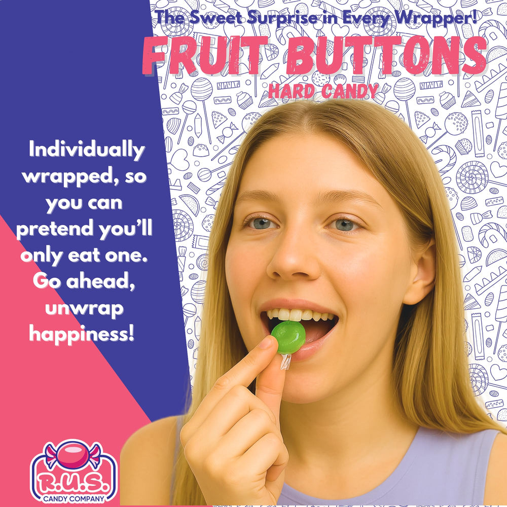 R.U.S. Candy Candy Dish Ready presentation of fruit buttons