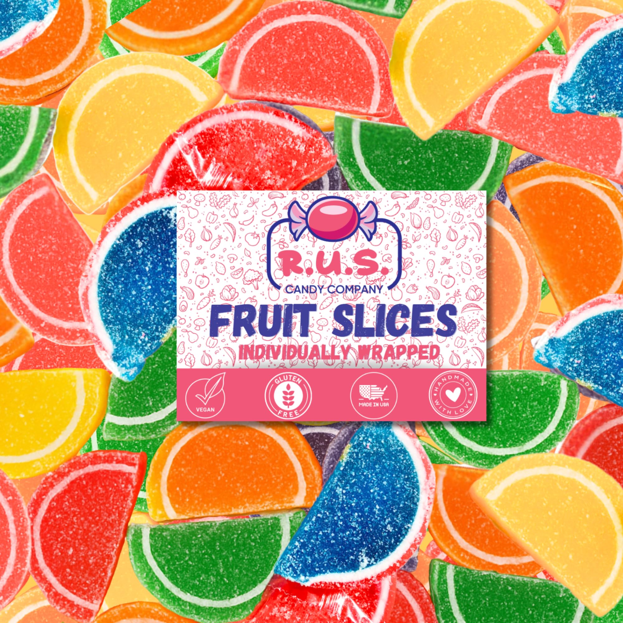 R.U.S. Candy classic fruit slices in bulk-bag ideal for sharing at gatherings
