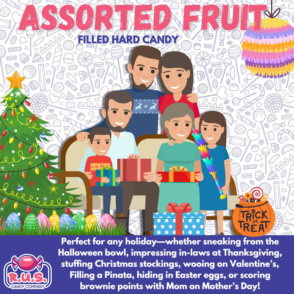 R.U.S. Candy packaging keeps treats fresh and ready to share.