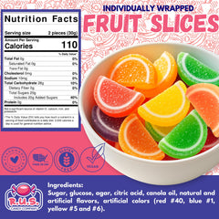 R.U.S. Candy fruit slices with assorted flavors in a colorful display