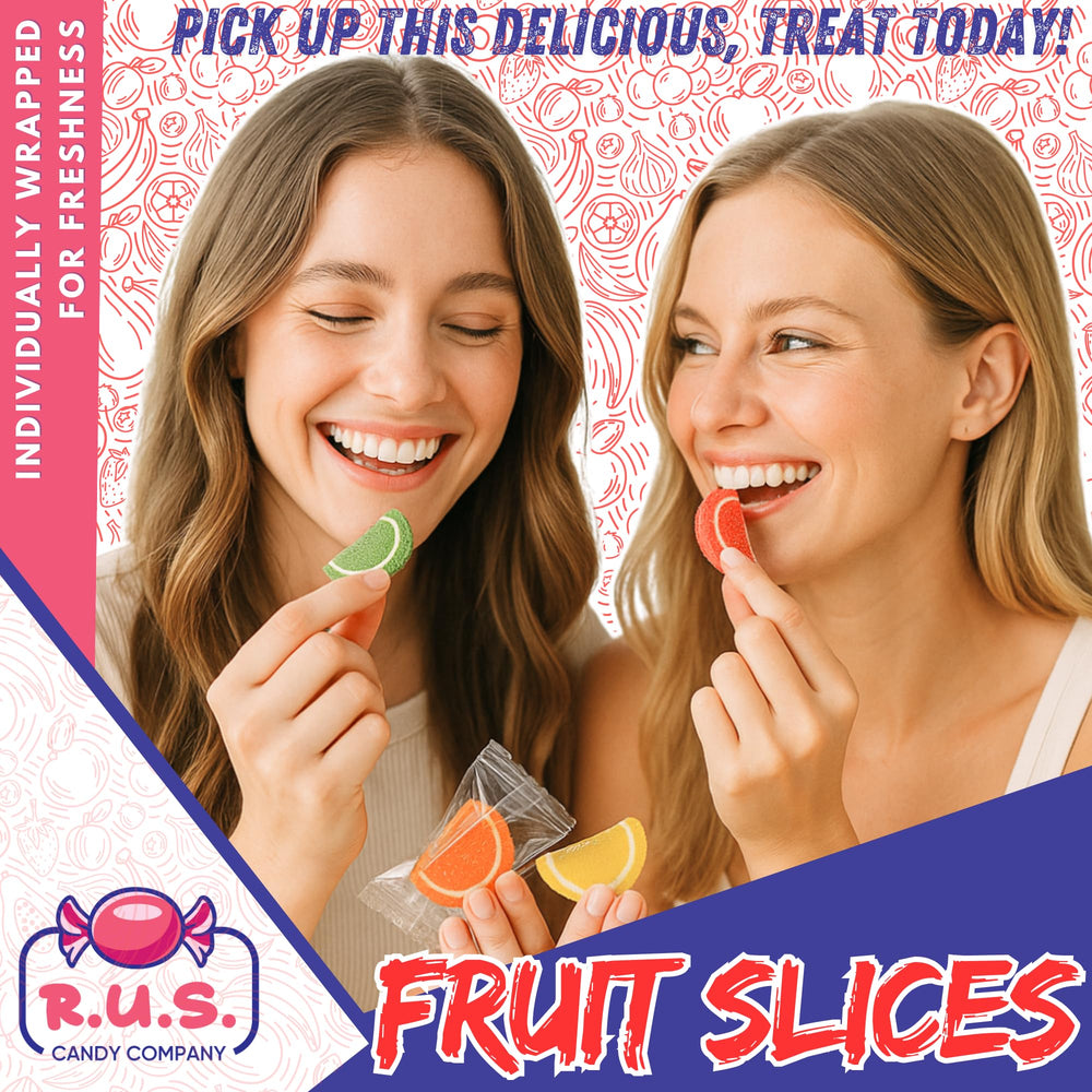 RUS Candy Fruity flavors lemon lime orange cherry in jelly