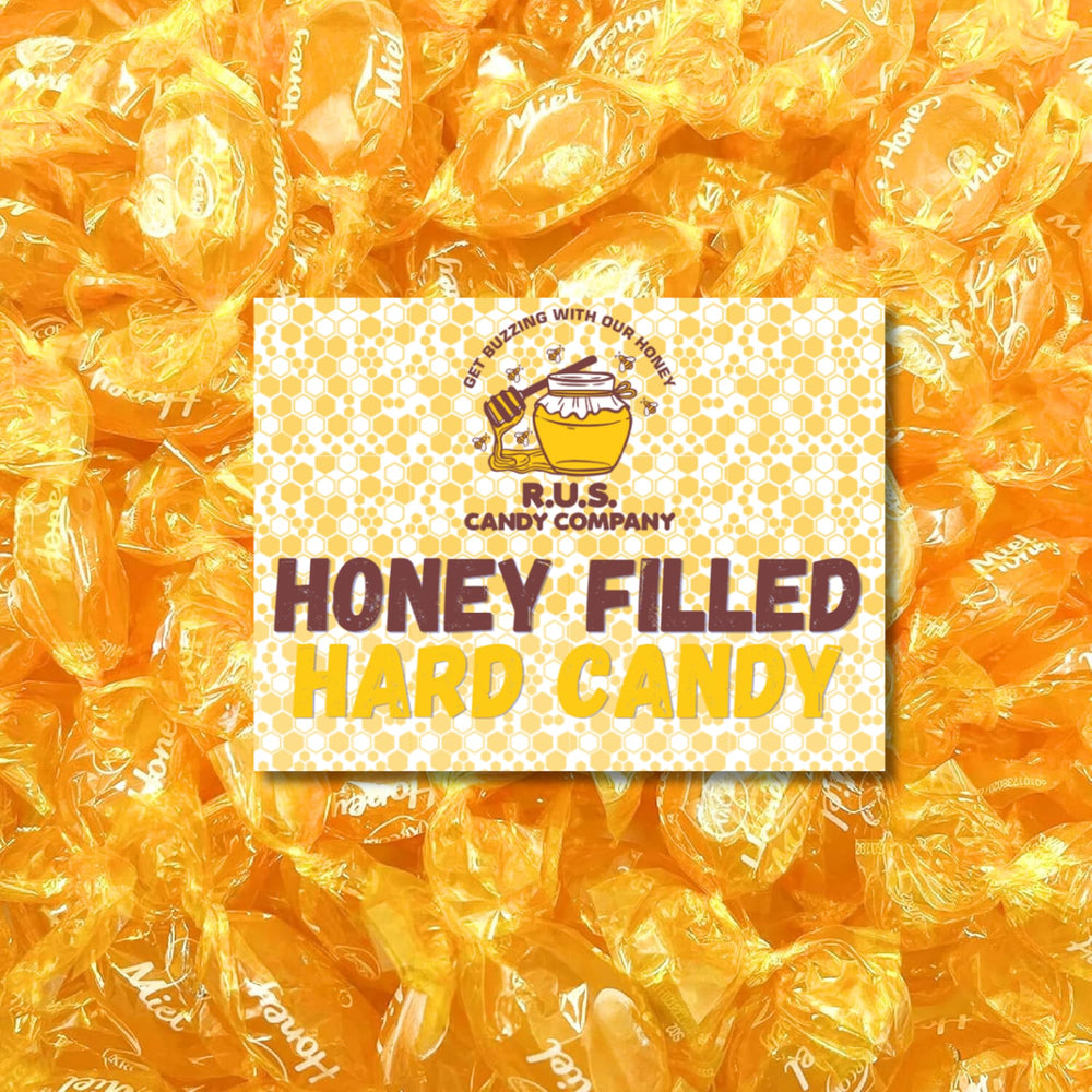 R.U.S. Candy honey-filled shell close-up highlighting natural sweetness.