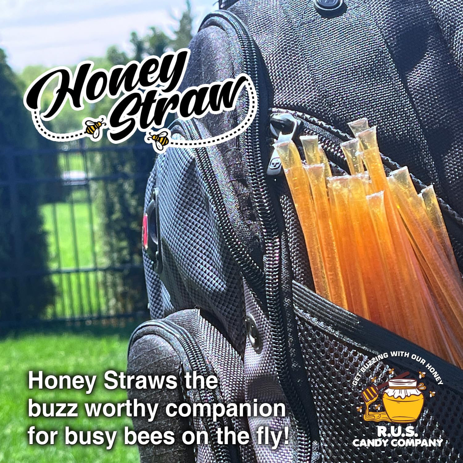 R.U.S. Candy Lemon Honey Straws sustainably sourced honey for ethical choice