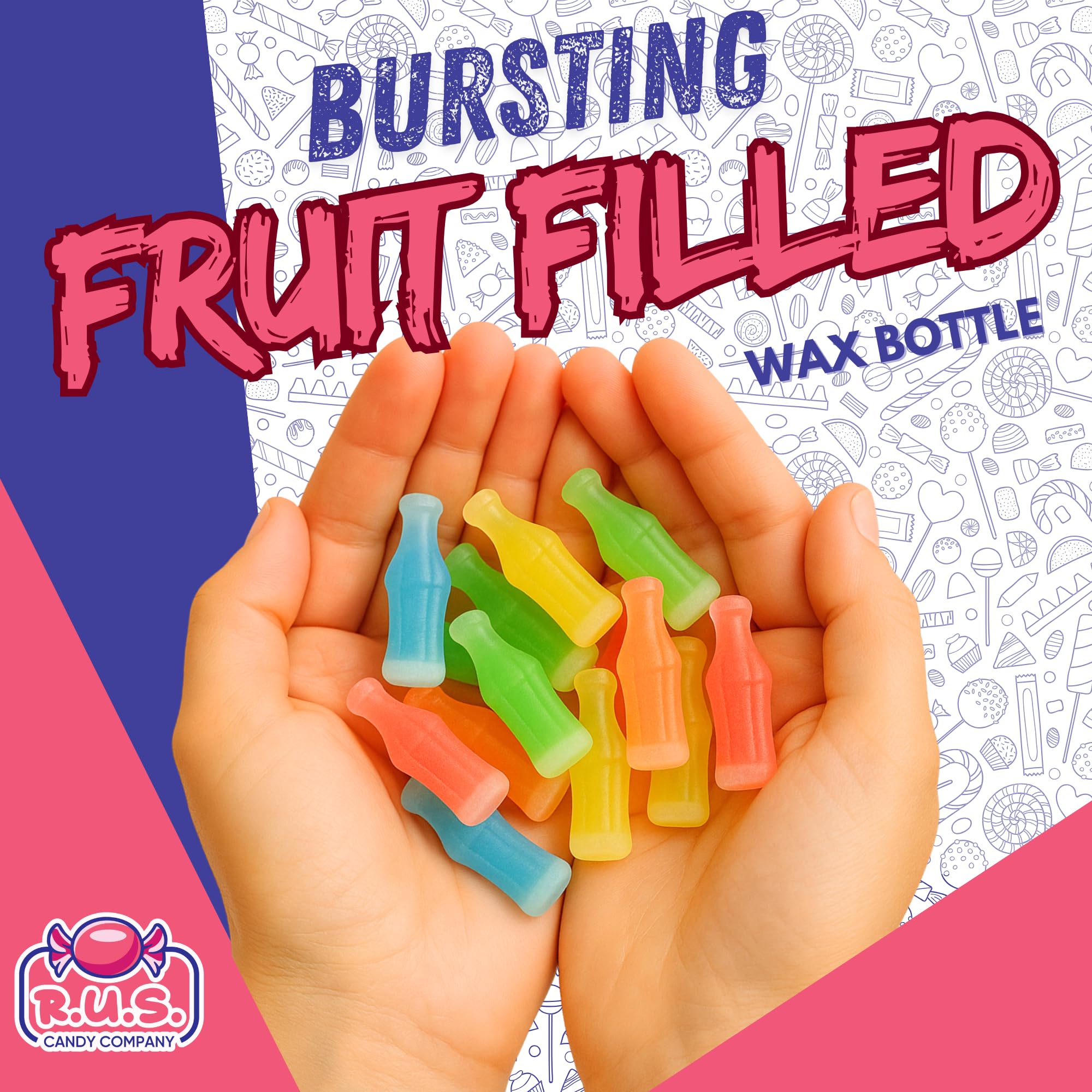 R.U.S. Candy cherry wax bottle, adds retro color to any party.