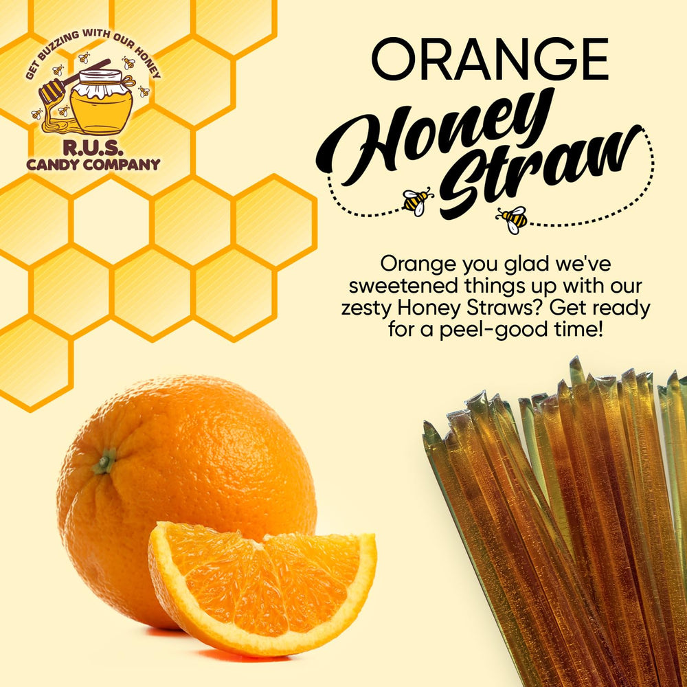 R.U.S. Candy orange honey straw on-the-go snack with bright flavor