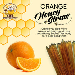 R.U.S. Candy orange honey straw on-the-go snack with bright flavor
