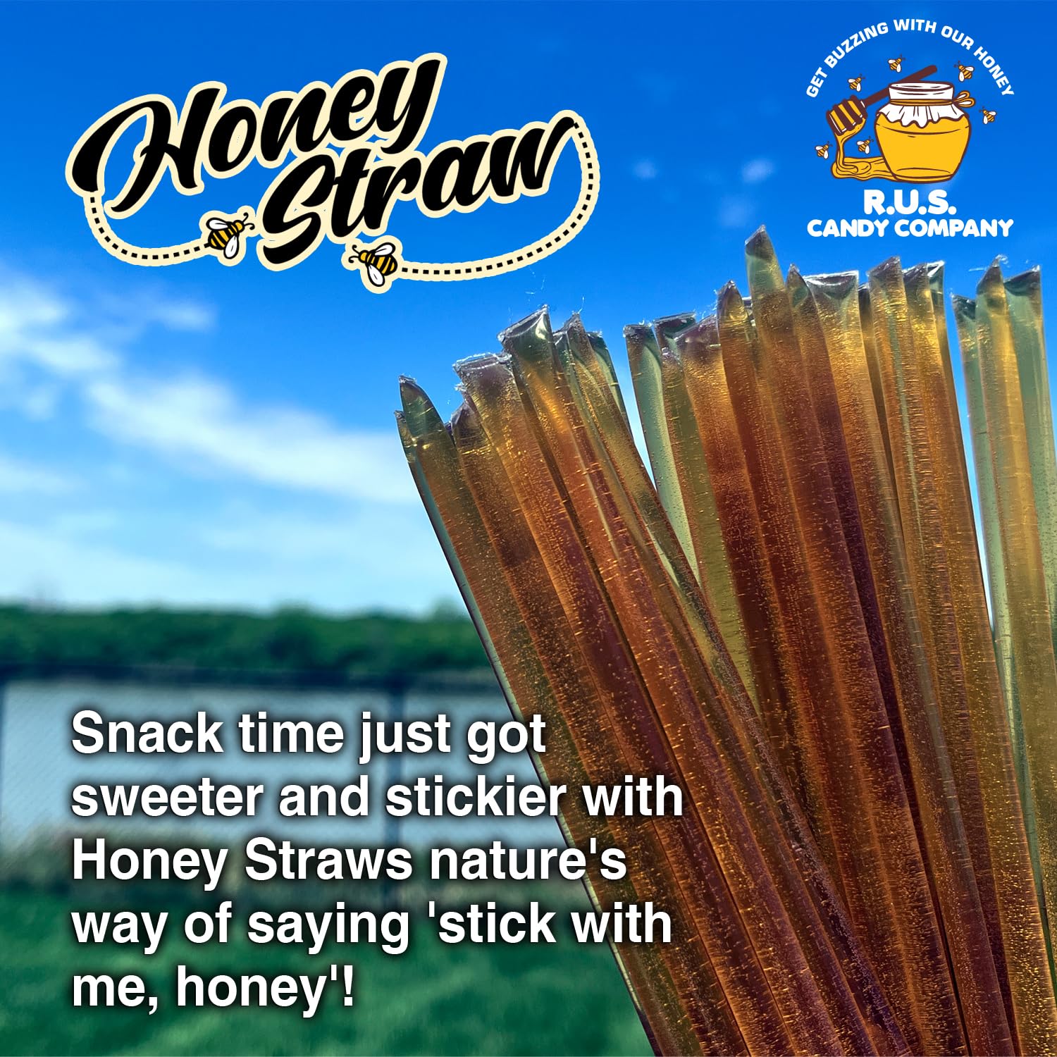 R.U.S. Candy orange honey straw straight from straw for orange sweetness