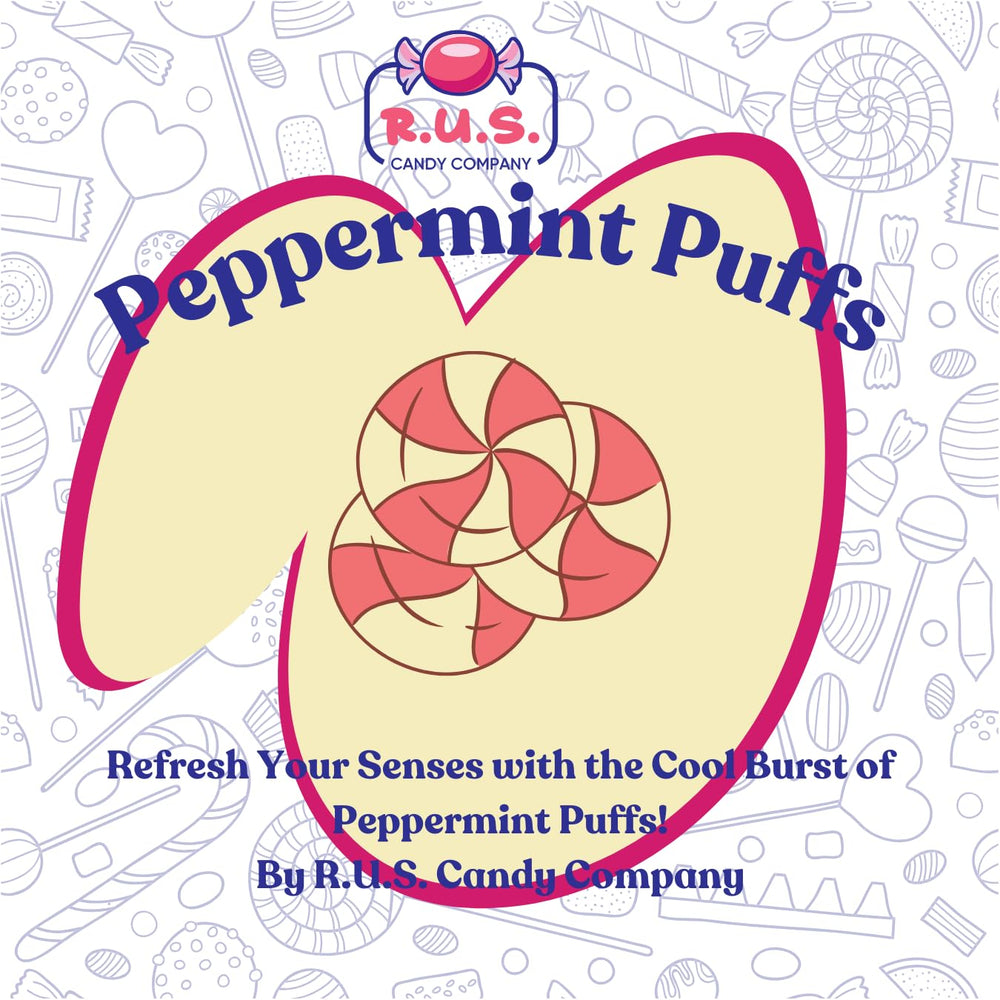 R.U.S. Peppermint Puffs 1 lb bag, ideal for bulk party favors