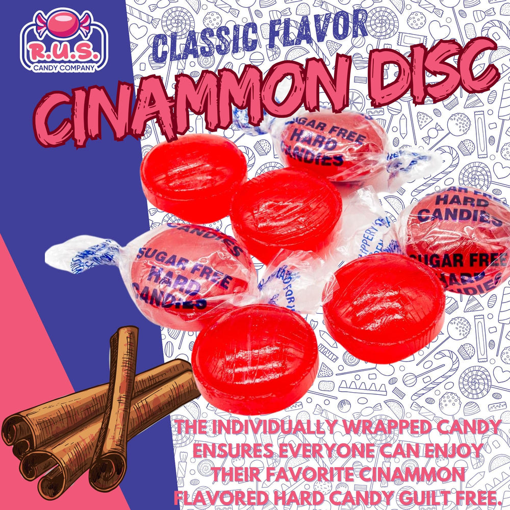 R.U.S. Candy resealable 8 oz bag keeps cinnamon discs fresh.