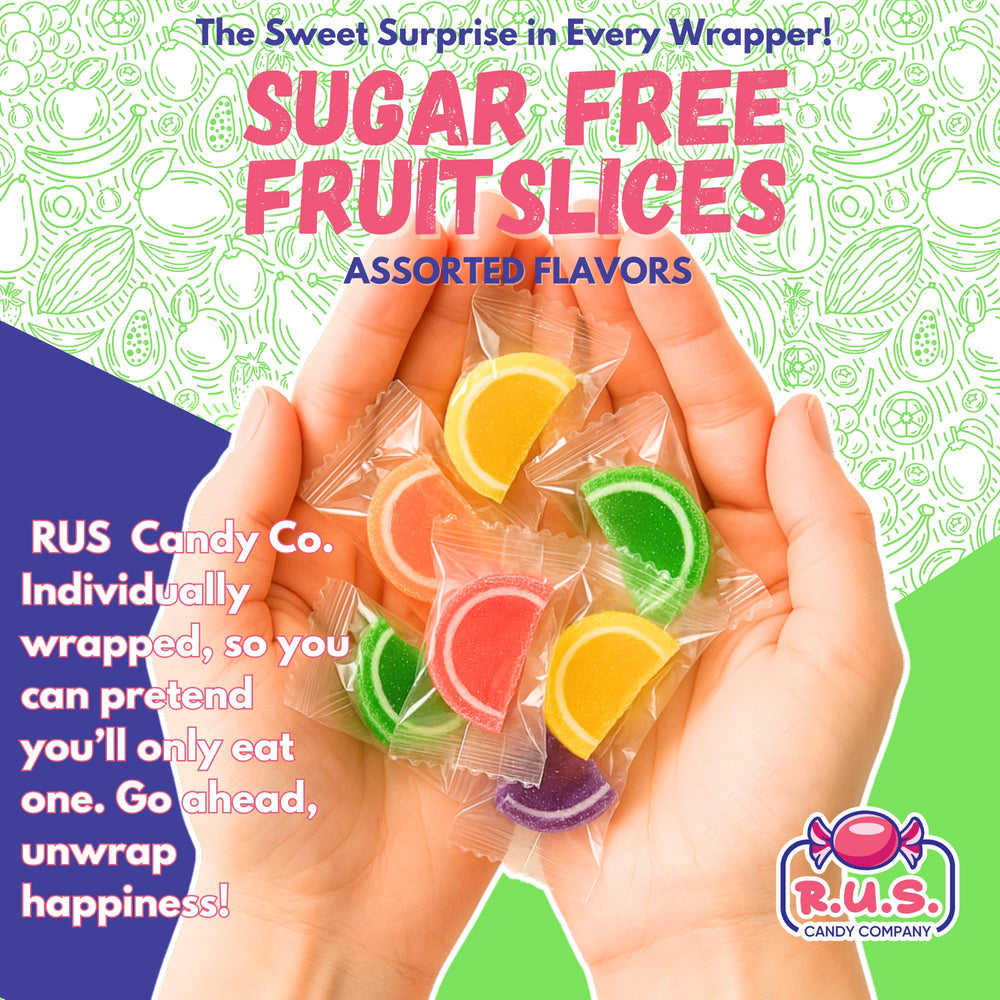 RUS Candy Sugar-Free Fruit Slices gift-pack showcases thoughtful present idea.