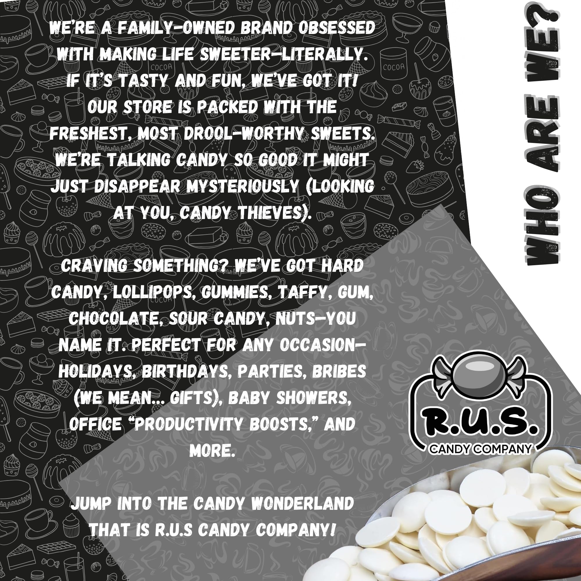 R.U.S. Candy white melts for fondue deliver smooth dipping.