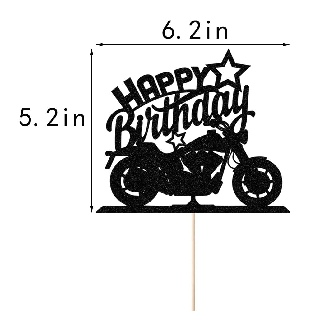 Ruscalin Black Flash Motorcycle topper as a focal point for celebrations.