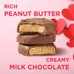 1.3 oz heart packaging from Russell Stover for easy sharing.