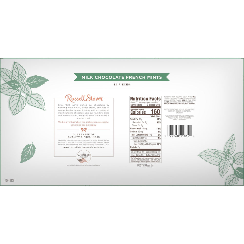 RUSSELL STOVER 12oz gift box seal indicates a ready-made, thoughtful present.