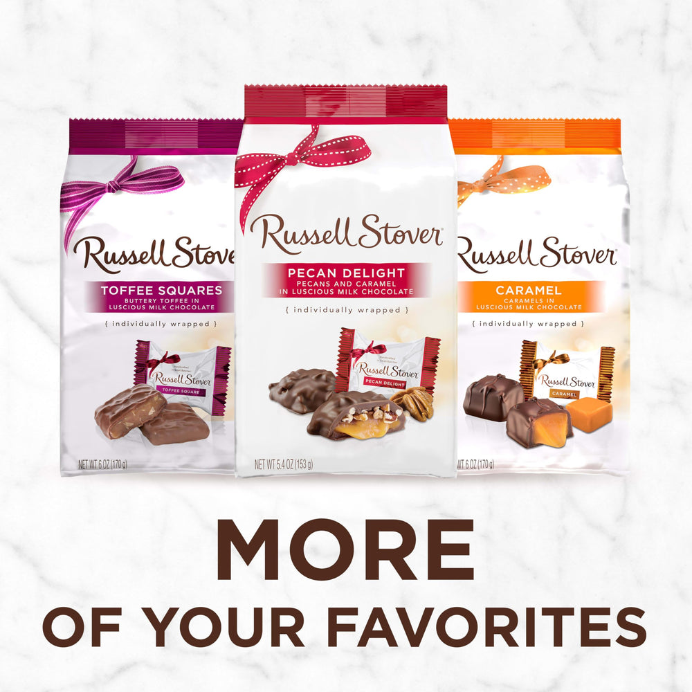 5.4 oz Russell Stover bag ready for gifting or on-the-go enjoyment.