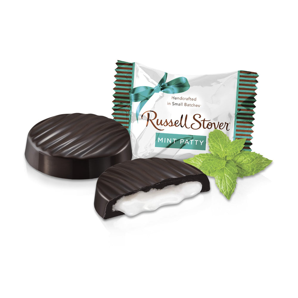 Russell Stover 6-ounce bag packaging label visible on shelf